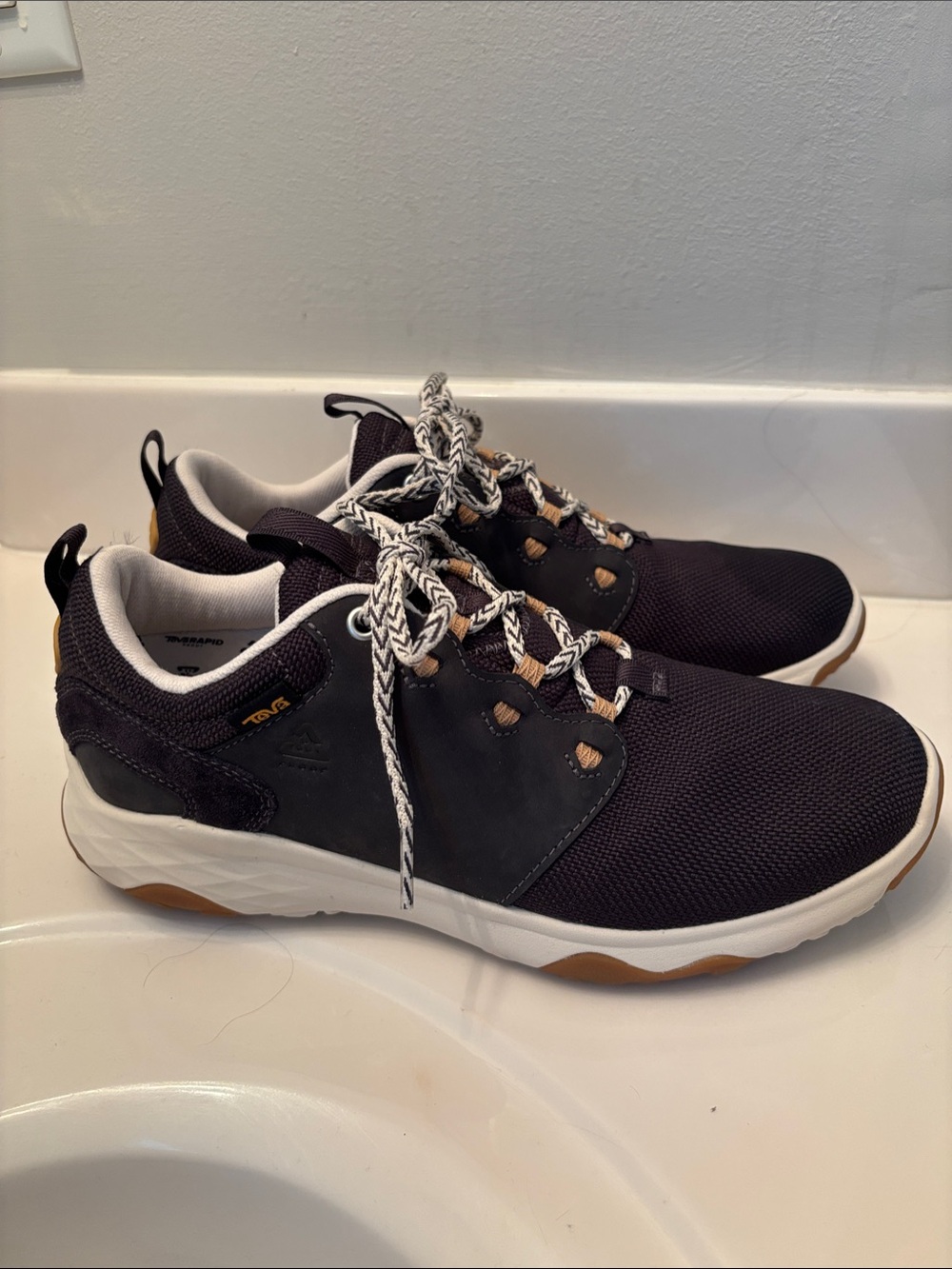 Teva Black Knit Lace-Up Women’s Sneakers
